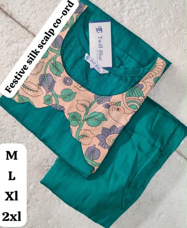 Rawsilk Co Ord Set -Blue