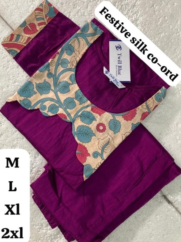 Rawsilk Co Ord Set -Pink