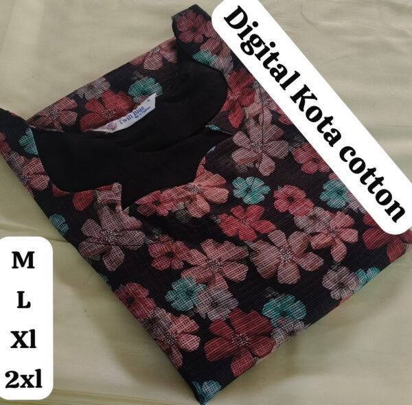 Kota cotton -Black floral prints